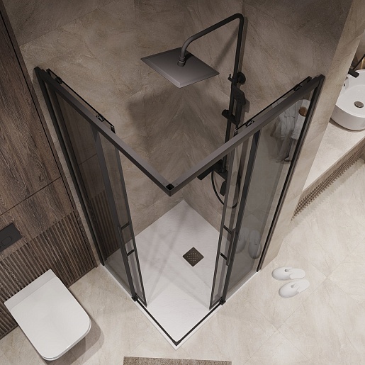 Niagara Душевой уголок Nova 100x100 NG-2830-34BLACK – картинка-5